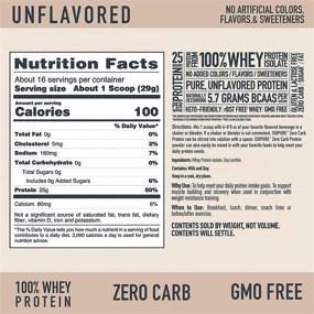 img 2 attached to Isopure Zero Carb Unflavored Whey Protein Isolate - 25g Protein, Keto-Friendly, GMO Free - 1lb Pack (No Added Flavors/Sweeteners/Colors)