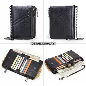 img 1 attached to Contacts Genuine Leather Double Anti Theft Men's Accessories and Wallets, Card Cases & Money Organizers