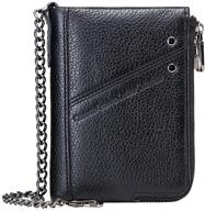 contacts genuine leather double anti theft men's accessories and wallets, card cases & money organizers logo