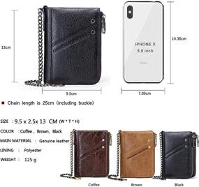 img 2 attached to Contacts Genuine Leather Double Anti Theft Men's Accessories and Wallets, Card Cases & Money Organizers