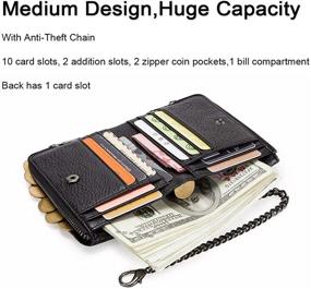 img 3 attached to Contacts Genuine Leather Double Anti Theft Men's Accessories and Wallets, Card Cases & Money Organizers