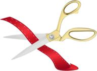 🎀 premium gold ribbon cutting scissors: giant, large, heavy duty - perfect for ceremonies, fabrics, plastic & cardboard logo