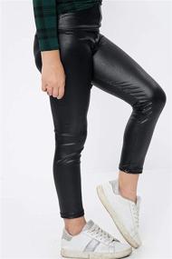 img 3 attached to Loxdonz Stretch Waisted Leggings Trousers Girls' Clothing