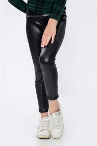 img 2 attached to Loxdonz Stretch Waisted Leggings Trousers Girls' Clothing