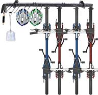 🚴 sv school value bike rack wall mount - holds 4 bikes with 8 hooks, ideal for home and garage organization logo