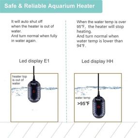 img 1 attached to hygger 50W Mini Submersible Digital Display Aquarium Heater: Compact, Fast Heating & Thermoregulation for 🐠 Small Fish Tanks, with External Controller & Built-in Thermometer - Ideal for Betta and Turtle Tanks