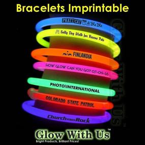 img 1 attached to 🌟 GlowWithUs Brand - Bulk Wholesale Glow Sticks: 100 8” White Bracelets with Connectors, Bright Color, Long-Lasting Glow for 8-12 Hrs - Perfect Glow Party Favors!