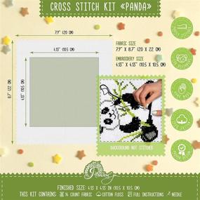 img 2 attached to 🐼 Easy Cross Stitch Kit 'Panda' with Pattern for Beginners