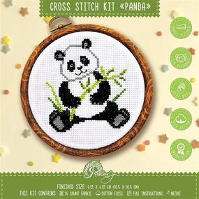 img 4 attached to 🐼 Easy Cross Stitch Kit 'Panda' with Pattern for Beginners