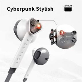 img 1 attached to 🎧 Усилите свой звуковой опыт с Flydigi Cyberfox T1 Беспроводными наушниками TWS (серый гарнитур на шее)