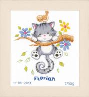 vervaco kitten birth record stitch logo