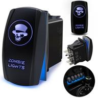 🧟 enhanced 5-pin zombie lights switch: fabood f waterproof rocker switch with led backlit, ideal for auto, motorcycle, truck, boat, marine, and off-road atv - 20a 12v logo