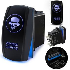 img 4 attached to 🧟 Enhanced 5-Pin Zombie Lights Switch: FABOOD F Waterproof Rocker Switch with LED Backlit, Ideal for Auto, Motorcycle, Truck, Boat, Marine, and Off-Road ATV - 20A 12V