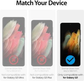 img 3 attached to 📱 Защитное стекло для экрана Dome Glass Samsung Galaxy S21: HD-ясность, 3D изогнутый край, улучшенная совместимость с ультразвуковым сканером отпечатка пальца - две штуки