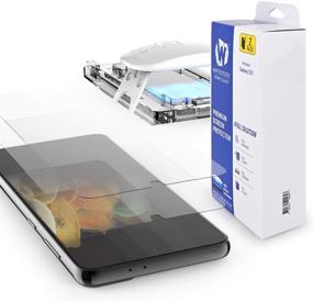 img 4 attached to 📱 Защитное стекло для экрана Dome Glass Samsung Galaxy S21: HD-ясность, 3D изогнутый край, улучшенная совместимость с ультразвуковым сканером отпечатка пальца - две штуки