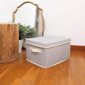 img 1 attached to Spacious and Practical Granny Says Large Fabric Storage Bins - 3-Pack with Lids, Stackable Design - Ideal for Shelves and Closets