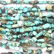 💎 premium natural turquoise gemstone beads: diy jewelry making with 6-8mm nuggets and free-size chips logo