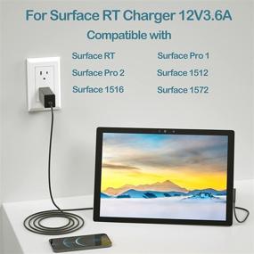 img 2 attached to 🔌 High-Performance VHBW Charger for Surface RT, Surface Pro 1, Pro 2 - Replacement Charger for Surface 1512, 1516, 1536