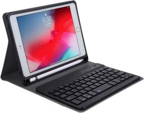 img 3 attached to 🔌 iZiZ Smart Keyboard Case for iPad Mini 2/3/4/5 - Black | Integrated iPad Mini Case with Keyboard and Pencil Holder