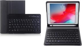 img 4 attached to 🔌 iZiZ Smart Keyboard Case for iPad Mini 2/3/4/5 - Black | Integrated iPad Mini Case with Keyboard and Pencil Holder