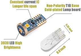 img 2 attached to 🔆 iBrightstar Wedge T10 168 194 LED Bulbs: Ultra-Bright Amber Lights for Car Interior, Dome, Map, Door, Courtesy, License Plate