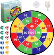 🎯 kids large 26 inch dart board game with 12 sticky balls - fun birthday party & family game for boys and girls ages 3-12, indoor/outdoor toy for kids & adults логотип