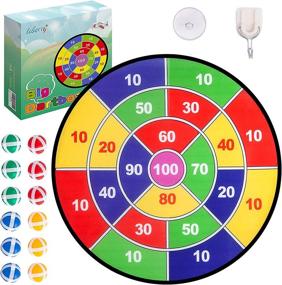 img 4 attached to 🎯 Kids Large 26 Inch Dart Board Game with 12 Sticky Balls - Fun Birthday Party & Family Game for Boys and Girls Ages 3-12, Indoor/Outdoor Toy for Kids & Adults