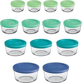 img 4 attached to 🍽️ Set of 13 Anchor Hocking Round Food Storage Containers with Plastic Lids, Mixed Sizes