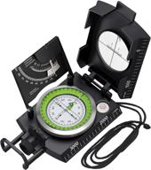 🧭 proster ip65 compass with sighting clinometer - professional military metal camping compass, waterproof & carry bag included, ideal for camping, hunting, hiking, and geology activities логотип