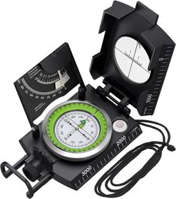 img 4 attached to 🧭 Proster IP65 Compass with Sighting Clinometer - Professional Military Metal Camping Compass, Waterproof & Carry Bag Included, Ideal for Camping, Hunting, Hiking, and Geology Activities