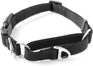 🐶 mighty paw martingale nylon training collar: trainer approved limited slip collar with modified cinch for optimal training. enhanced safety with reflective stitching, ensuring your dog's well-being! logo