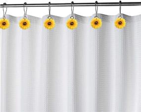 img 3 attached to Enhance Your Bathroom with CHICTIE Sunflower Shower Curtain Hooks - Set of 12 Yellow Flower Rings