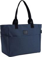 👜 spacious laptop tote bag for women: work & travel with ease - fits 15.6''-17'' laptops, usb port, shoulder strap, and plenty of pockets logo