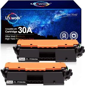 img 4 attached to 🖨️ Uniwork Toner Cartridge Replacement for HP 30A CF230A 30X CF230X | Laserjet Pro MFP M203dw M227fdw M227fdn M203d M203dn M227sdn M227 M203 Printer | 2 Black