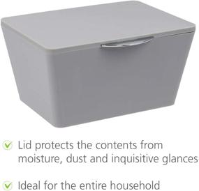 img 2 attached to 📦 WENKO Grey Brasil Decorative Box - Small Bathroom Storage Container with Lid
