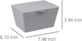 img 1 attached to 📦 WENKO Grey Brasil Decorative Box - Small Bathroom Storage Container with Lid