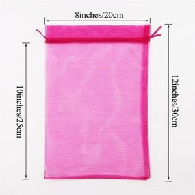 img 3 attached to 🎁 SumDirect 100Pcs Organza Gift Party Favor Bags with Drawstring - Assorted Colors, 8x12 Inches