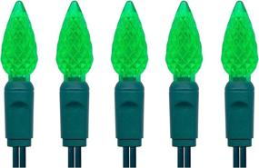 img 4 attached to 🎄 UL Listed 50 Count C6 Led Christmas Lights, C6 Strawberry Lights Bulbs, Outdoor LED String Lights for Outdoor Garden, Patio, Halloween, Christmas Trees Decoration, 17 Feet Green Wire (Green)