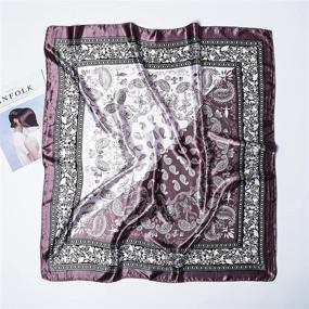 img 3 attached to Silk Hair Scarf for Women - 5PCS Large Satin Headscarf Bundle - Ideal for Sleeping and Styling