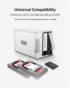 img 1 attached to 📦 TERRAMASTER D2-310 USB Type C External Hard Drive RAID Enclosure - High-Speed USB3.1 (Gen1) 2-Bay RAID Storage with RAID 0/1/Single Support (Diskless)