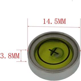 img 3 attached to 📏 Compact and Accurate Mini Metal Universal Horizontal Bubble Water Level - Round 14.5x3.8mm (Silver Green)
