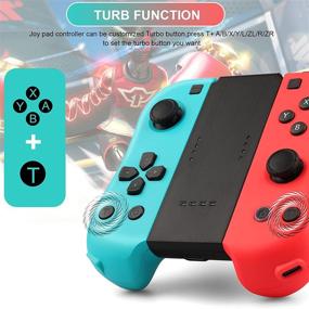 img 1 attached to Switch JoyCon Controller: Wireless Joy-Pad with Motion/Wake-up/Turbo/NFC Function for Nintendo Switch - L/R Control Remote Gamepad