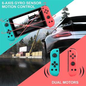 img 2 attached to Switch JoyCon Controller: Wireless Joy-Pad with Motion/Wake-up/Turbo/NFC Function for Nintendo Switch - L/R Control Remote Gamepad
