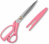 🔪 ato-djcx 9" multipurpose scissors: comfort grip, heavy duty shears for office, home, sewing, craft supplies - pink logo