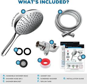 img 3 attached to 🚿 SparkPod High Pressure Handheld Shower Head with Hose - Ultimate 6-Inch Rain Shower Experience - Premium Adjustable Bracket and Extra Long 6 ft. Hose - Effortless and Tool-less 1-Min Installation
