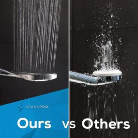 img 2 attached to 🚿 SparkPod High Pressure Handheld Shower Head with Hose - Ultimate 6-Inch Rain Shower Experience - Premium Adjustable Bracket and Extra Long 6 ft. Hose - Effortless and Tool-less 1-Min Installation