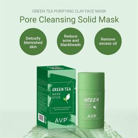 img 3 attached to Organic Green Tea Purifying Cleansing Mask − Effective Solid Smear Mask for Pore Shrinkage, Skin Soothing, Repair, and Deep Cleaning − Moisturizing, Controls Oil, and Removes Blackheads − Suitable for All Skin Types