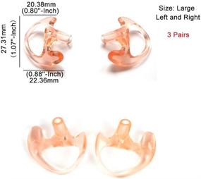 img 3 attached to HYS Replacement Larger Earmold Earbud Earpiece with Acoustic 🎧 Coil Tube - Ideal for Two-Way Radio Air Audio Kits