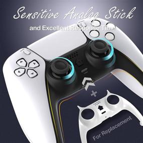 img 2 attached to 🎮 PISOBIN Pro Gaming Controller for PS4, PS4 Pro, PS4 Slim - Wireless Controller with Speaker, Headset Jack, and Turbo Button (White)