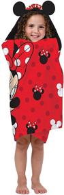 img 3 attached to 🐭 Disney Mickey Mouse and Minnie Mouse Love Cotton Hooded Cape Bath/Pool/Beach Towel